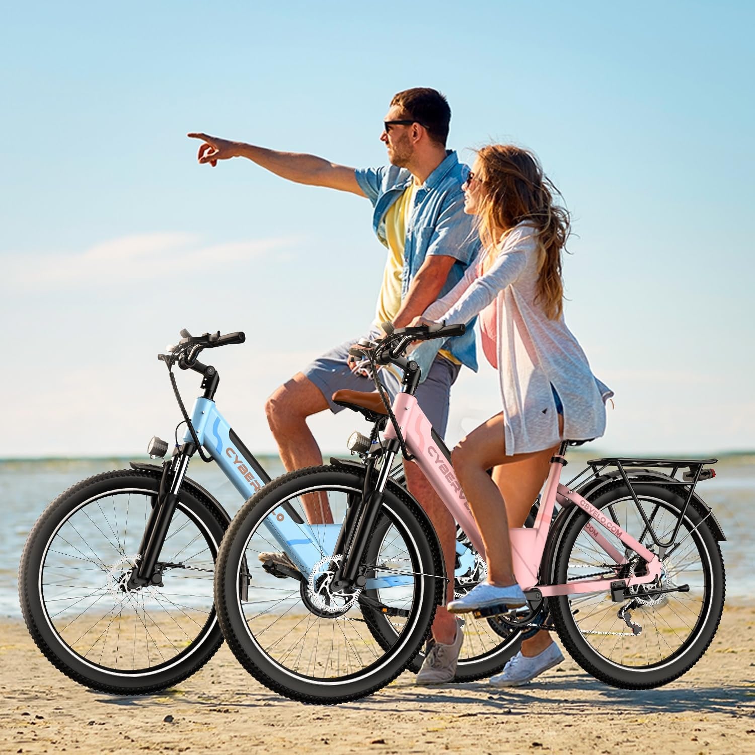 1000 Peak Electric Bike for Adults,Up 80 Miles Removable Battery Ebike, 26" Electric E Bike with 7-Speed,Adult Electric Bicycles for Commute Beach Snow Womens All Terrain