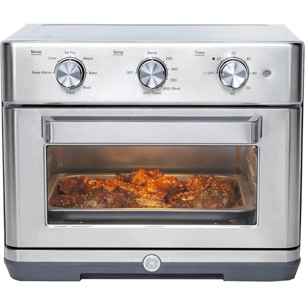 GE® 7-in-1 Mechanical Air Fryer Toaster Oven – Stainless Steel