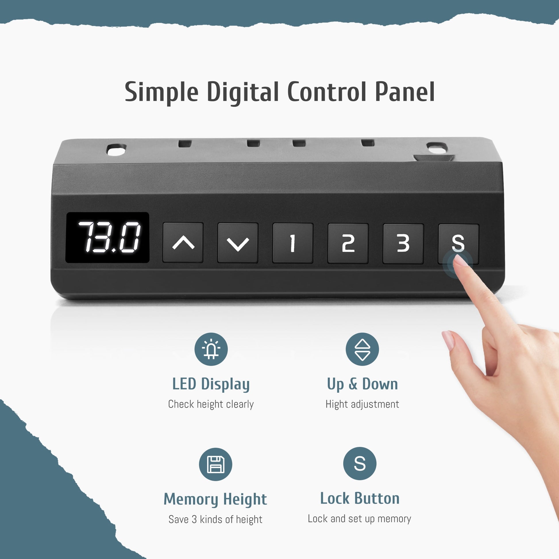 Electric Adjustable Height Standing Desk - 55 X 24 Inch Sit to Stand up Desk with Splice Board,Oak
