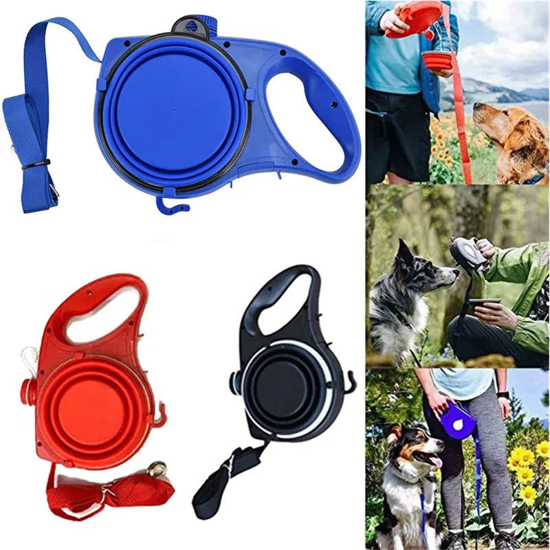 PawPort™ 3-in-1 Outdoor Pet Leash – Leash, Water Bottle & Waste Bag Holder