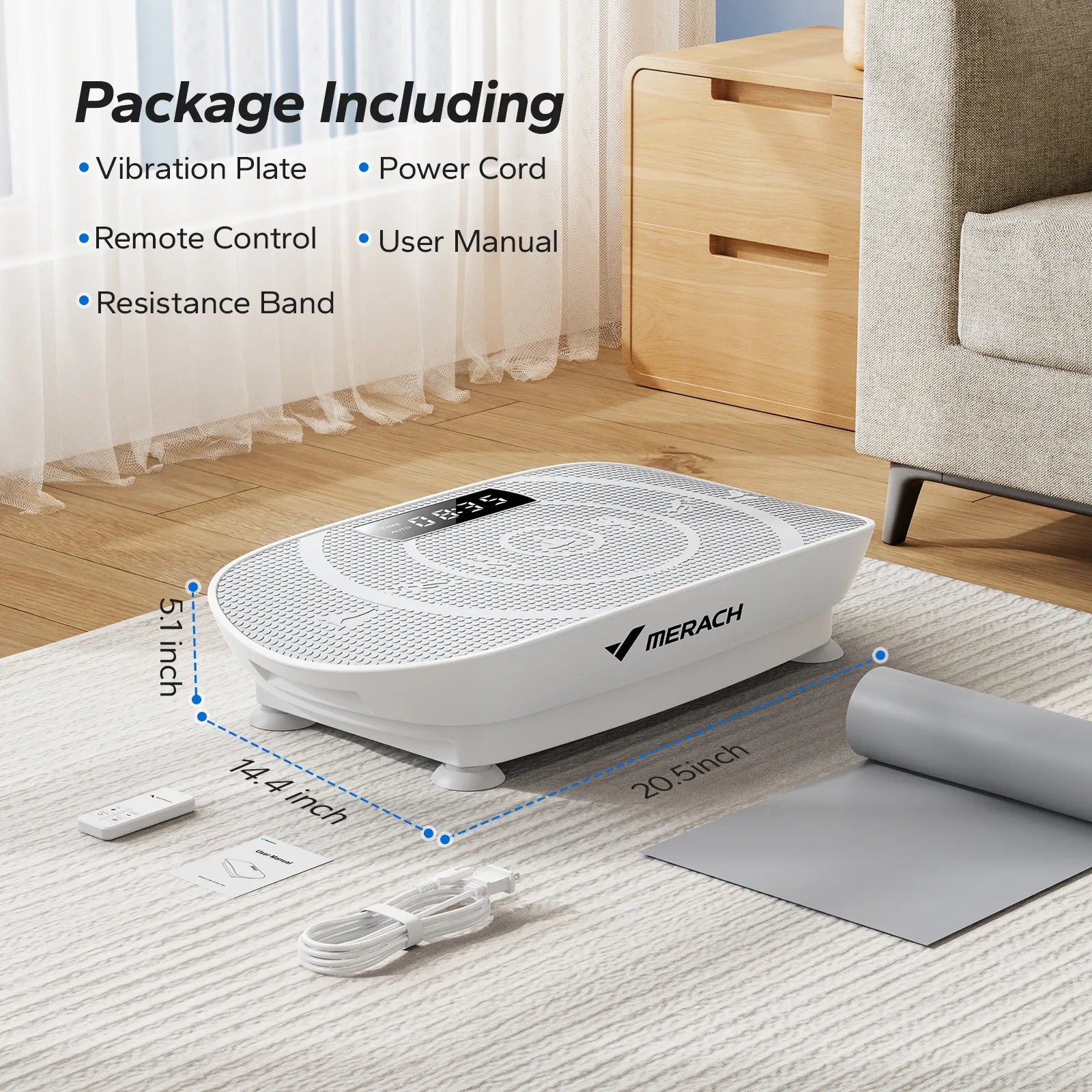 MERACH Whole Body Vibration Plate – Full-Body Workout & Recovery Machine