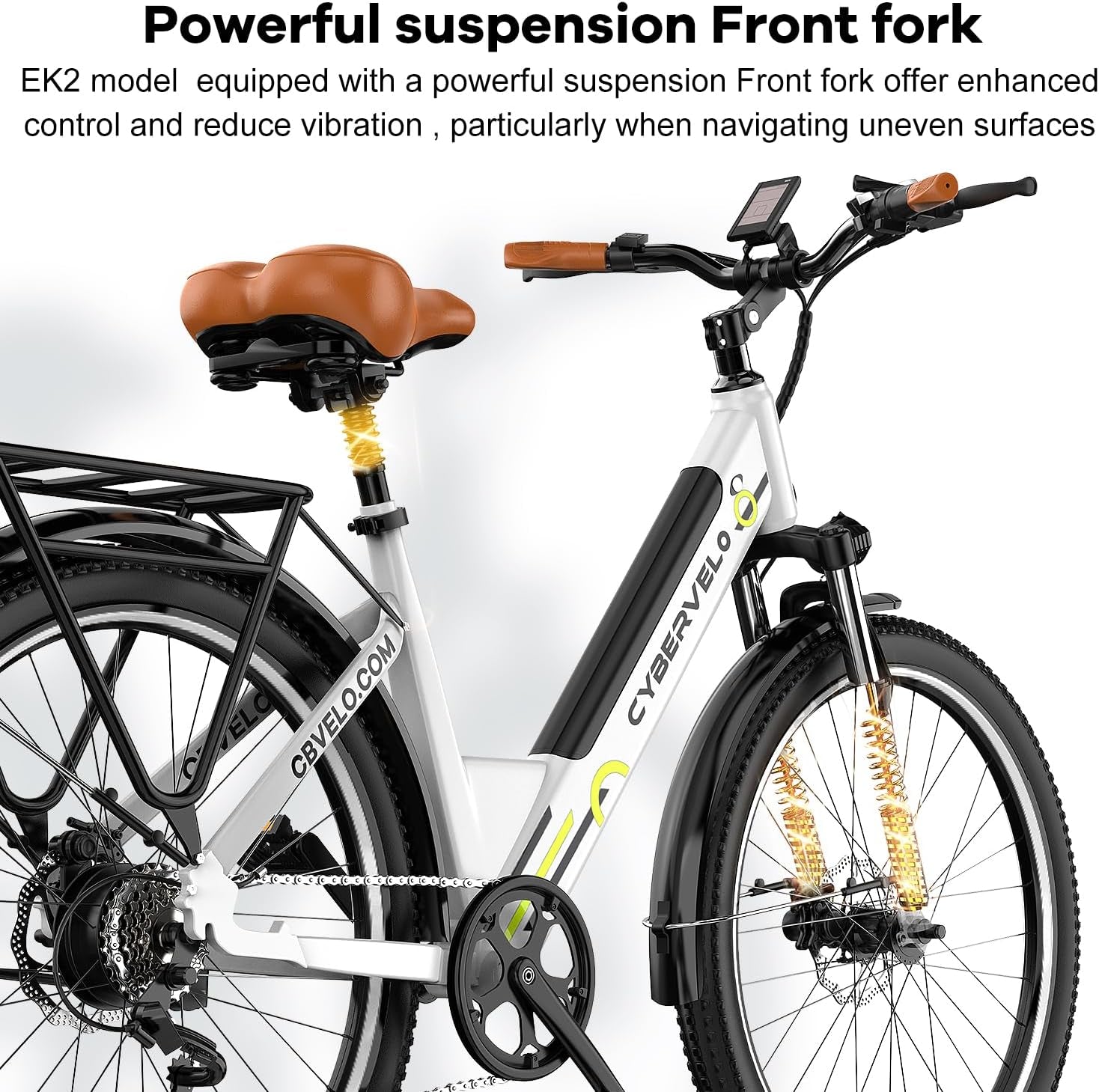 1000 Peak Electric Bike for Adults,Up 80 Miles Removable Battery Ebike, 26" Electric E Bike with 7-Speed,Adult Electric Bicycles for Commute Beach Snow Womens All Terrain