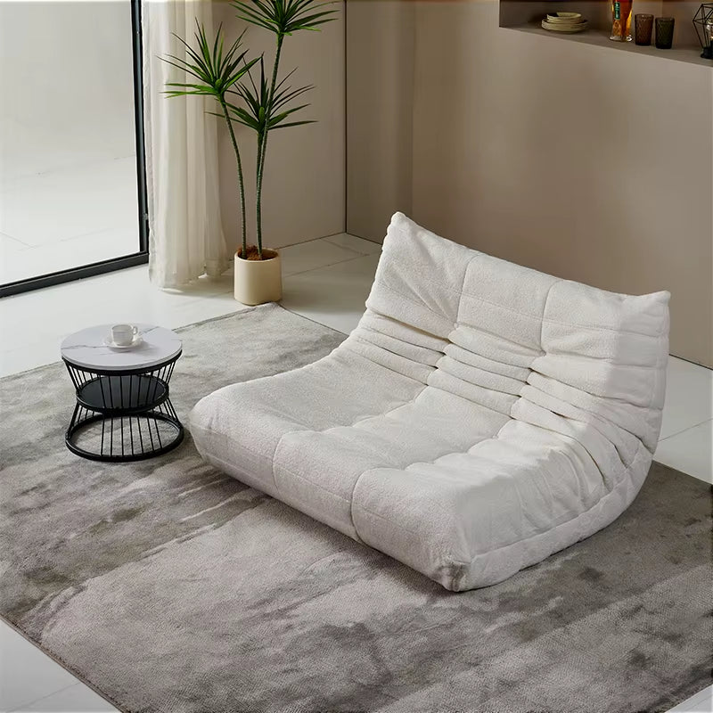 Modernity Sleep Tatami 2-Seat Tone Lazy Living Room Sofa Reclining Caterpillar Balcony Reading Chair Soft Bedroom Leisure Sofa
