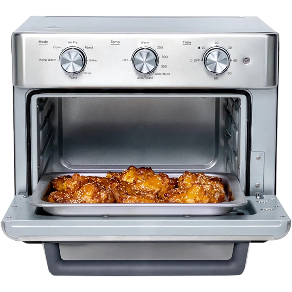 GE® 7-in-1 Mechanical Air Fryer Toaster Oven – Stainless Steel