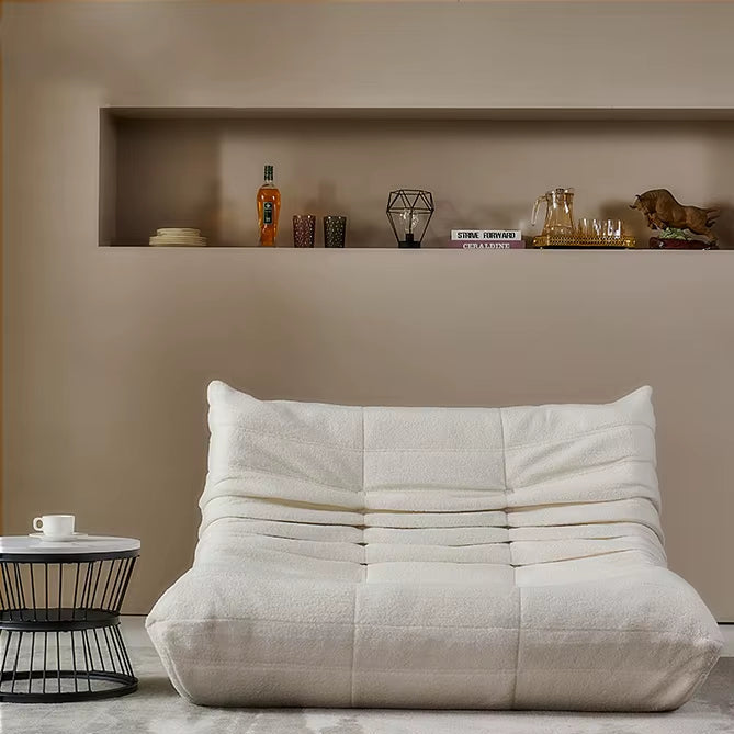 Modernity Sleep Tatami 2-Seat Tone Lazy Living Room Sofa Reclining Caterpillar Balcony Reading Chair Soft Bedroom Leisure Sofa