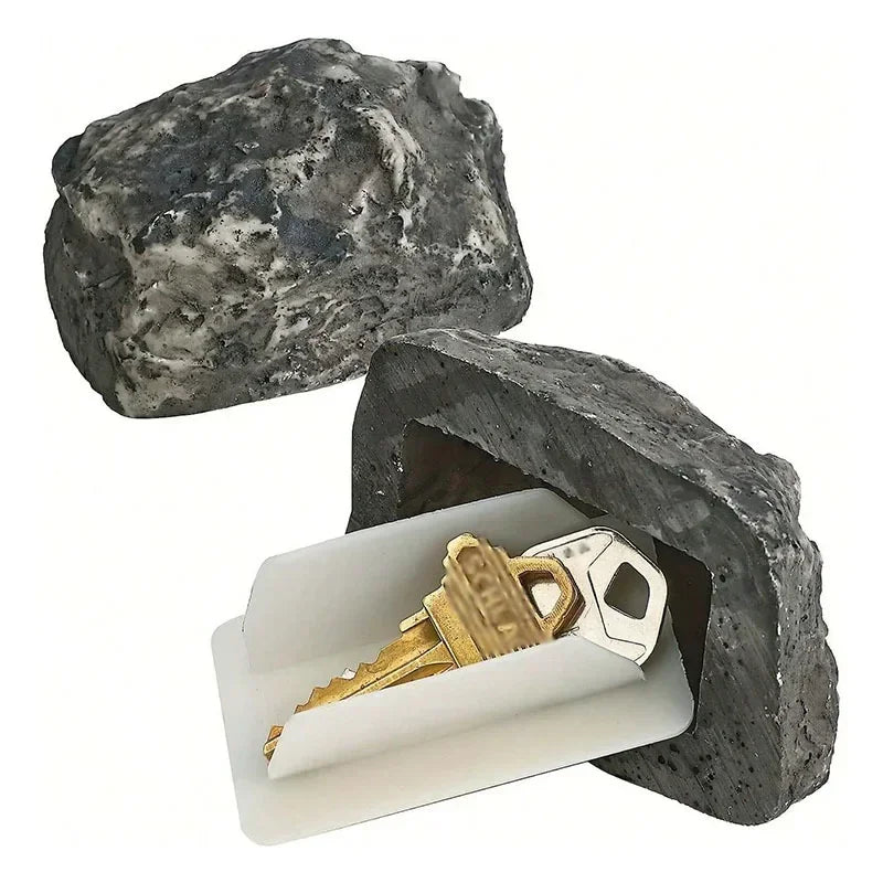 Hidden Stone Key Holder – Outdoor Spare Key Storage Box for Garden & Porch
