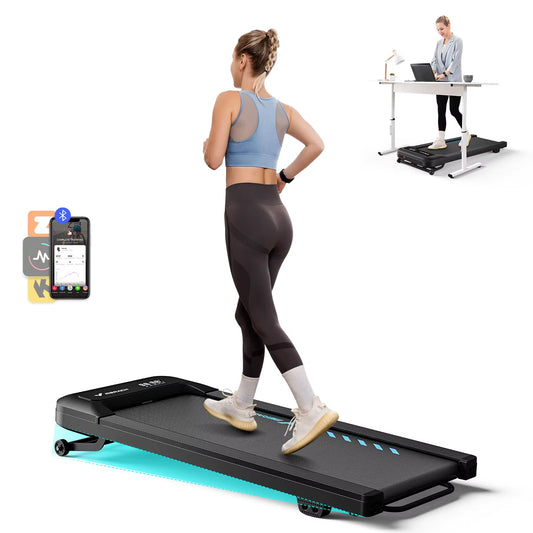 Quiet Walking Pad Treadmill – Under Desk, Portable, Remote Controlled