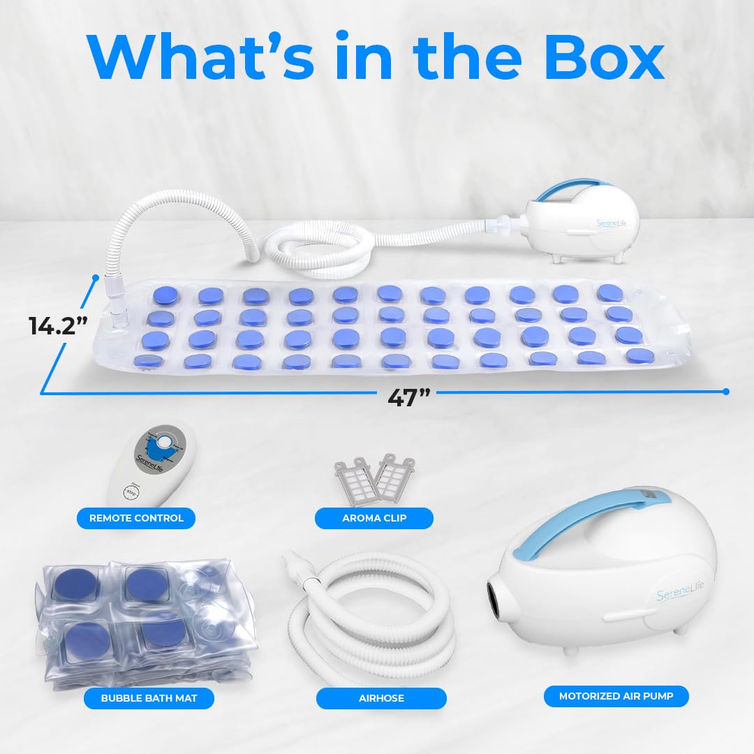 Ultimate Bubble Bath Mat - Non-Slip Spa Experience with Remote Control, Adjustable Bubbles, and Mold-Resistant Design!