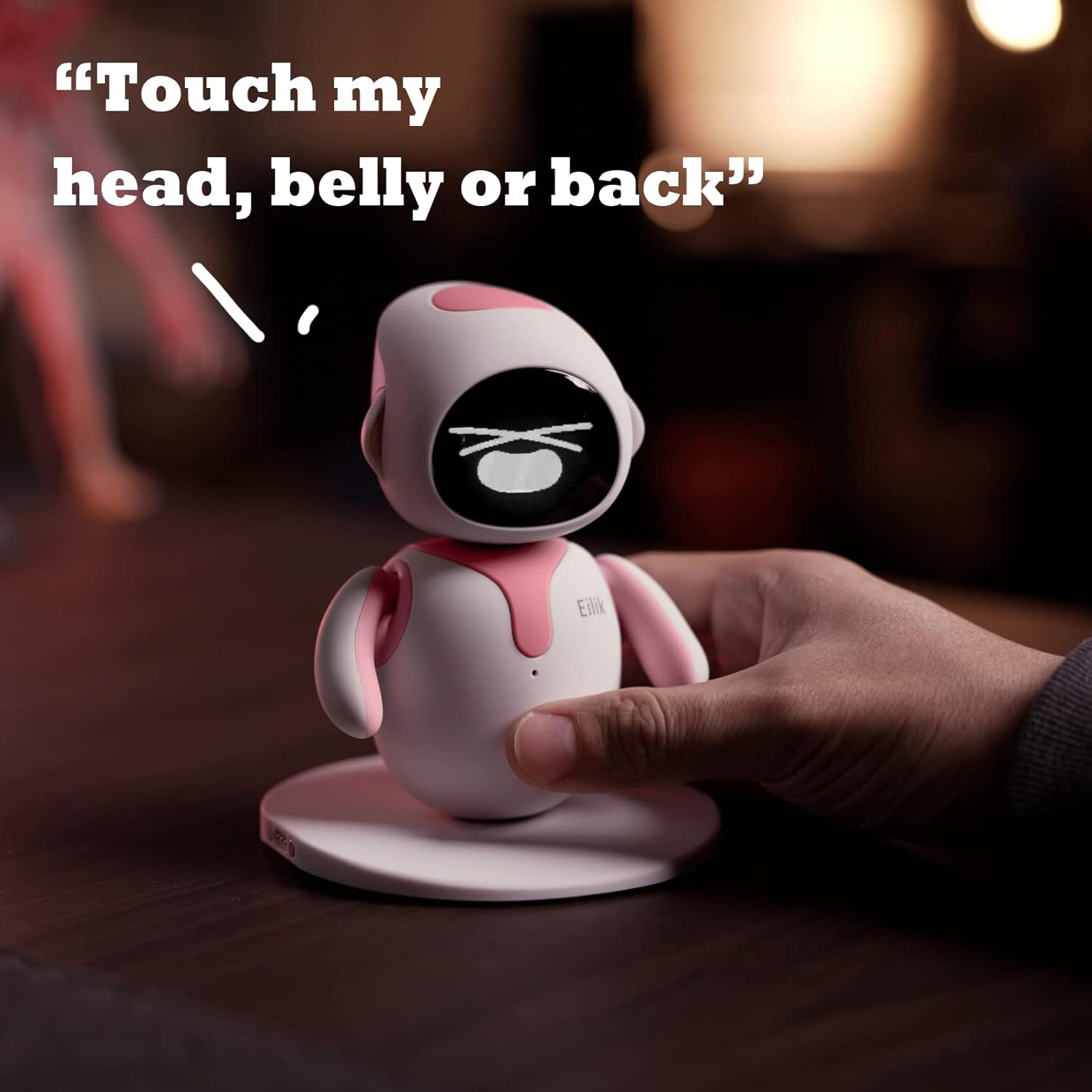 Eilik Pink - Touch Interactive Toys, Cute Robot Pets with Abundant Emotions. Idle Animations&Mini-Games, Unique Gift for Girls & Boys. Support Update.