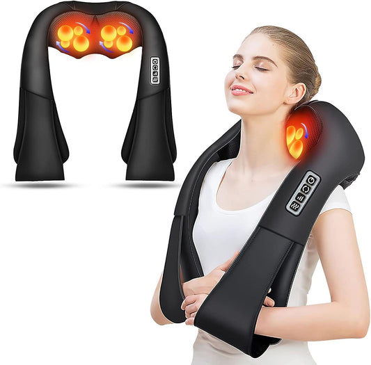 Shiatsu 4D Deep Tissue Back and Neck Massager with Heat - Perfect Father's Day Gift for Dad from Daughter!