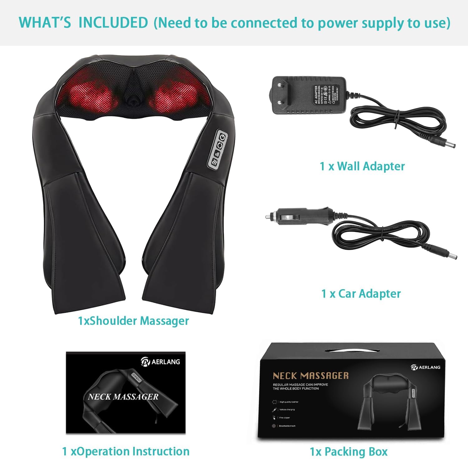 Shiatsu 4D Deep Tissue Back and Neck Massager with Heat - Perfect Father's Day Gift for Dad from Daughter!