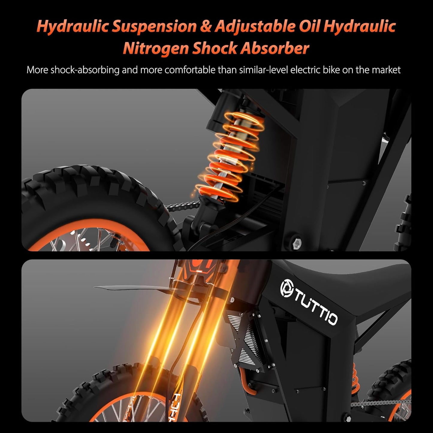 Soleil01 2000W Electric Dirt Bike for Teens & Adults – 48V 21Ah, 37MPH Off-Road Ebike with Hydraulic Brakes