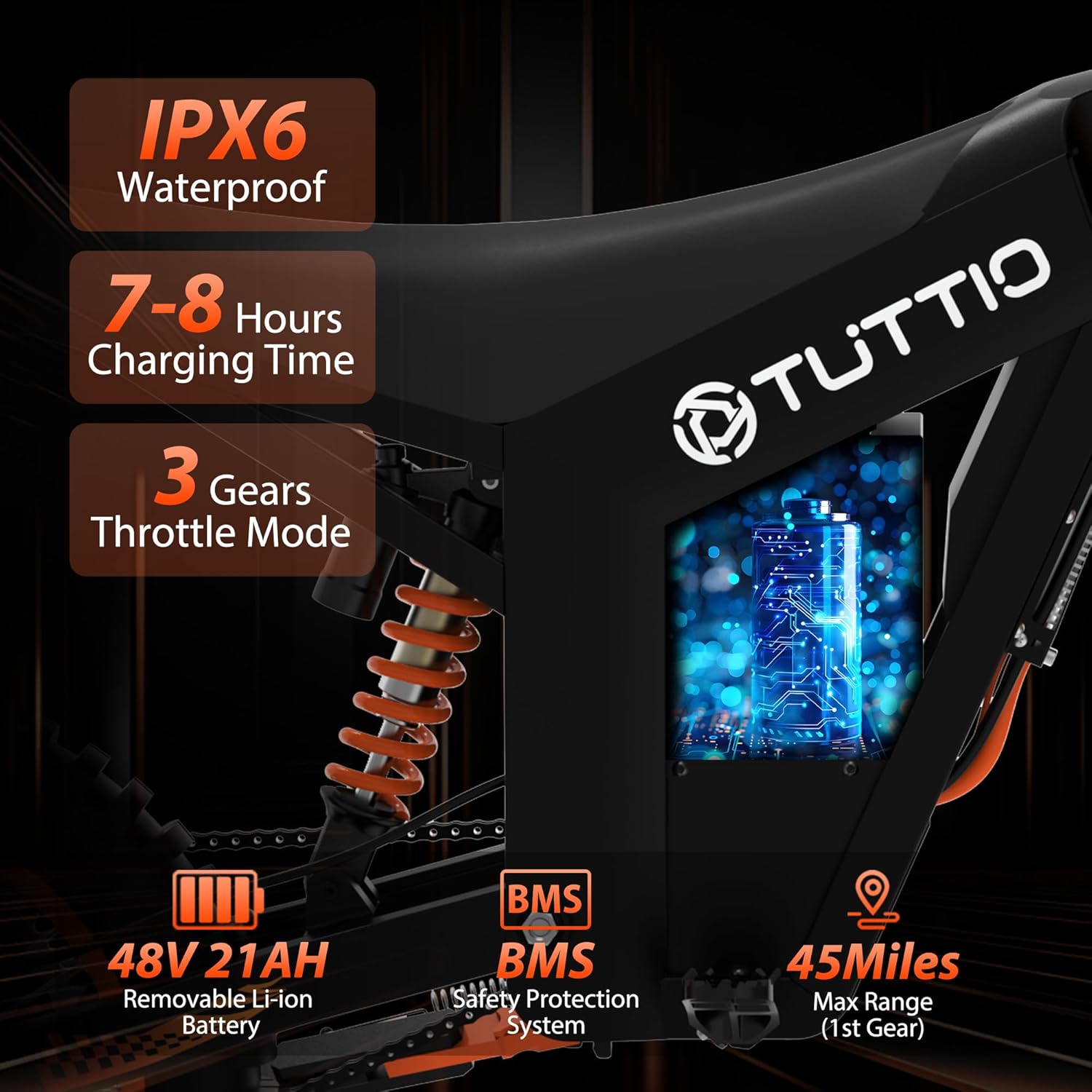 Soleil01 2000W Electric Dirt Bike for Teens & Adults – 48V 21Ah, 37MPH Off-Road Ebike with Hydraulic Brakes