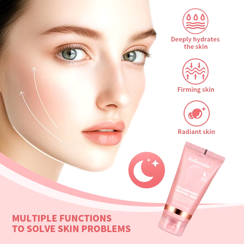 Revitalize Your Skin Overnight with 75Ml Collagen Peel-Off Mask - Deep Hydration & Nourishing Night Care Cream
