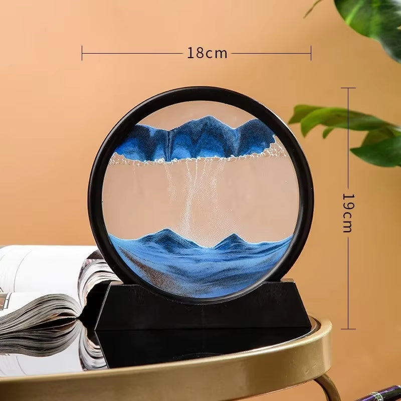 Mesmerizing 3D Hourglass Quicksand Art - Deep Sea Sandscape for Home & Office Decor, Perfect Christmas Gift
