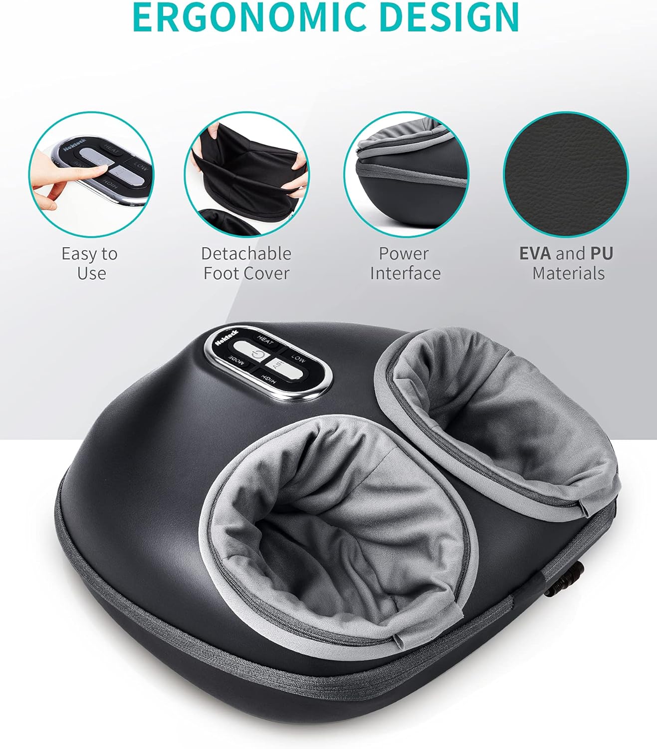 Relaxing Shiatsu Foot Massager – Heat, Compression & Pain Relief