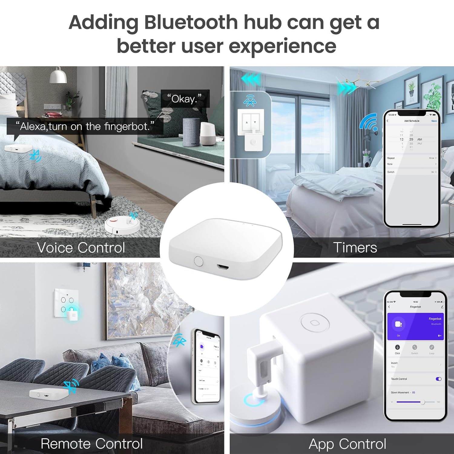 Fingerbot Plus – Smart Switch Pusher with App & Voice Control