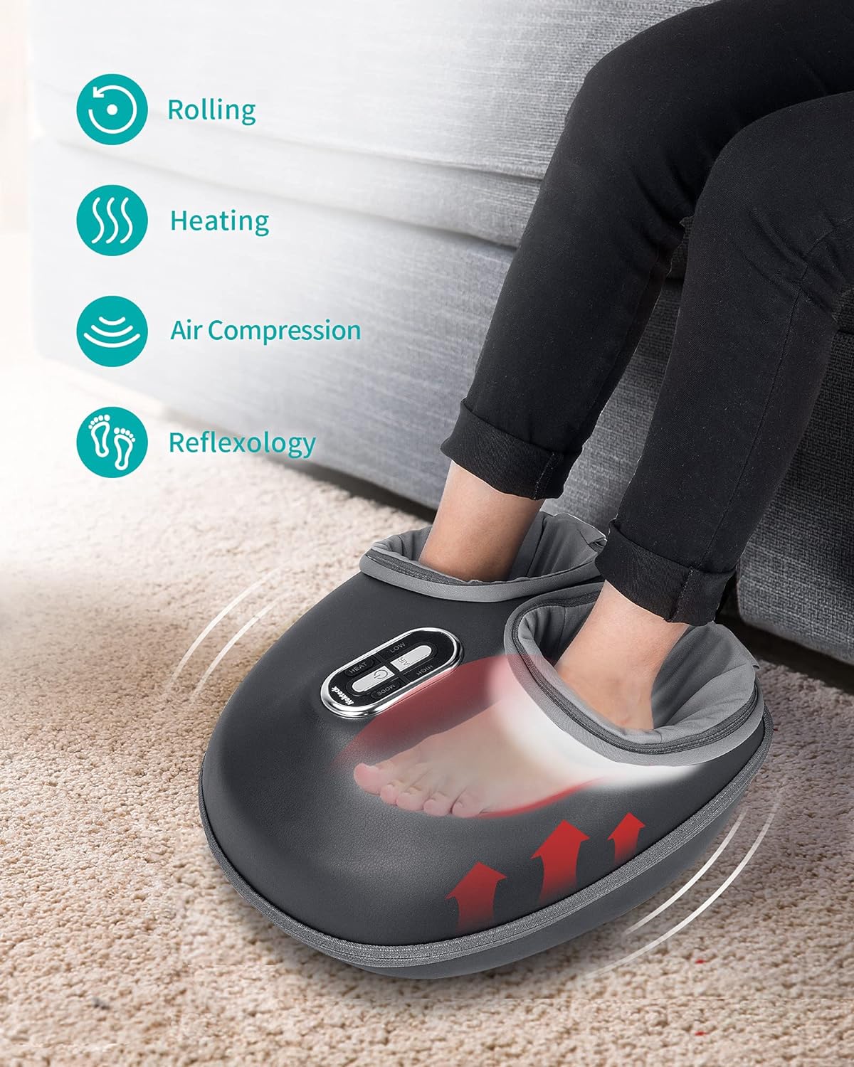 Relaxing Shiatsu Foot Massager – Heat, Compression & Pain Relief