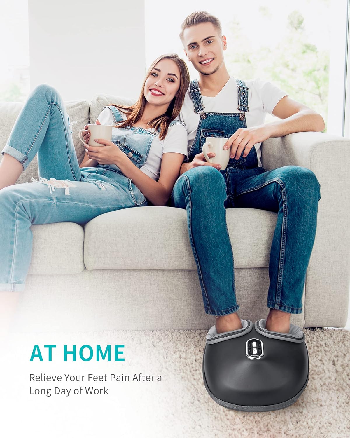 Relaxing Shiatsu Foot Massager – Heat, Compression & Pain Relief