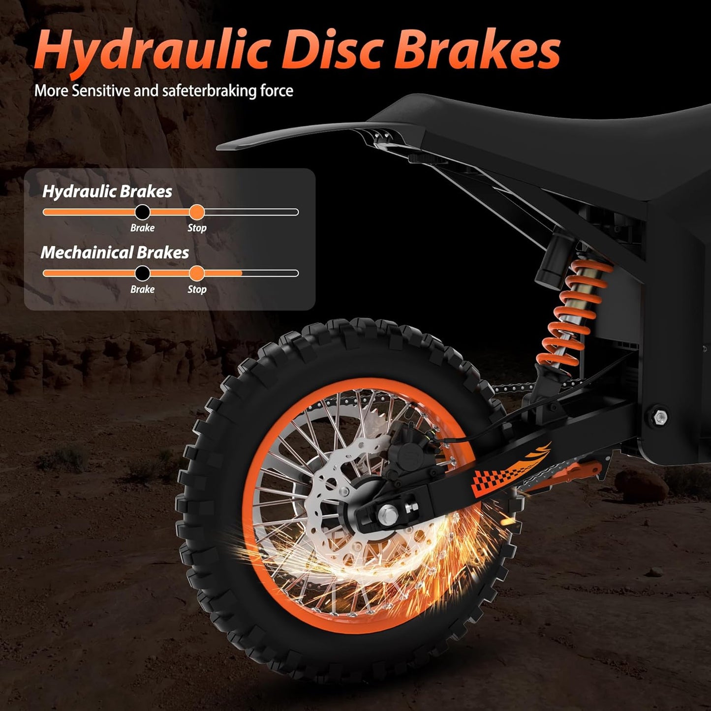 Soleil01 2000W Electric Dirt Bike for Teens & Adults – 48V 21Ah, 37MPH Off-Road Ebike with Hydraulic Brakes