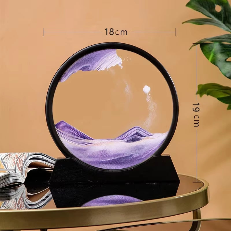 Mesmerizing 3D Hourglass Quicksand Art - Deep Sea Sandscape for Home & Office Decor, Perfect Christmas Gift