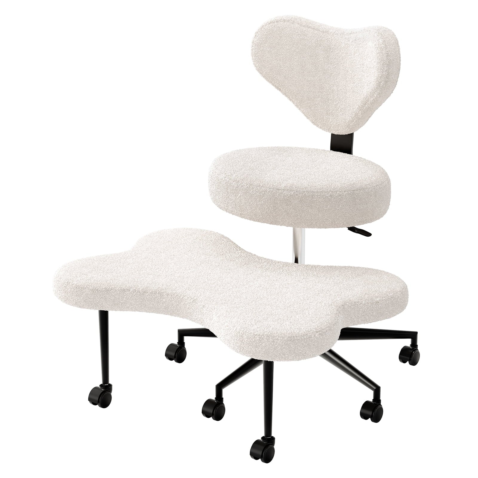 Zulo™ Meditation Chair – Cozy Teddy Fabric, Swivel Base, Ergonomic Design for Home & Office