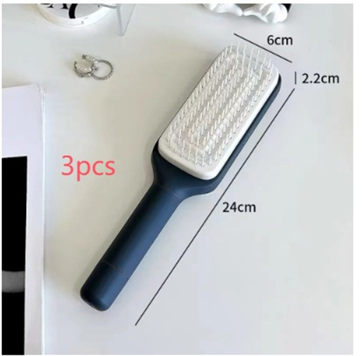 Revolutionary 4-in-1 Self-Cleaning Hair Brush - Anti-Static Massage Comb with Scalable Rotating Design