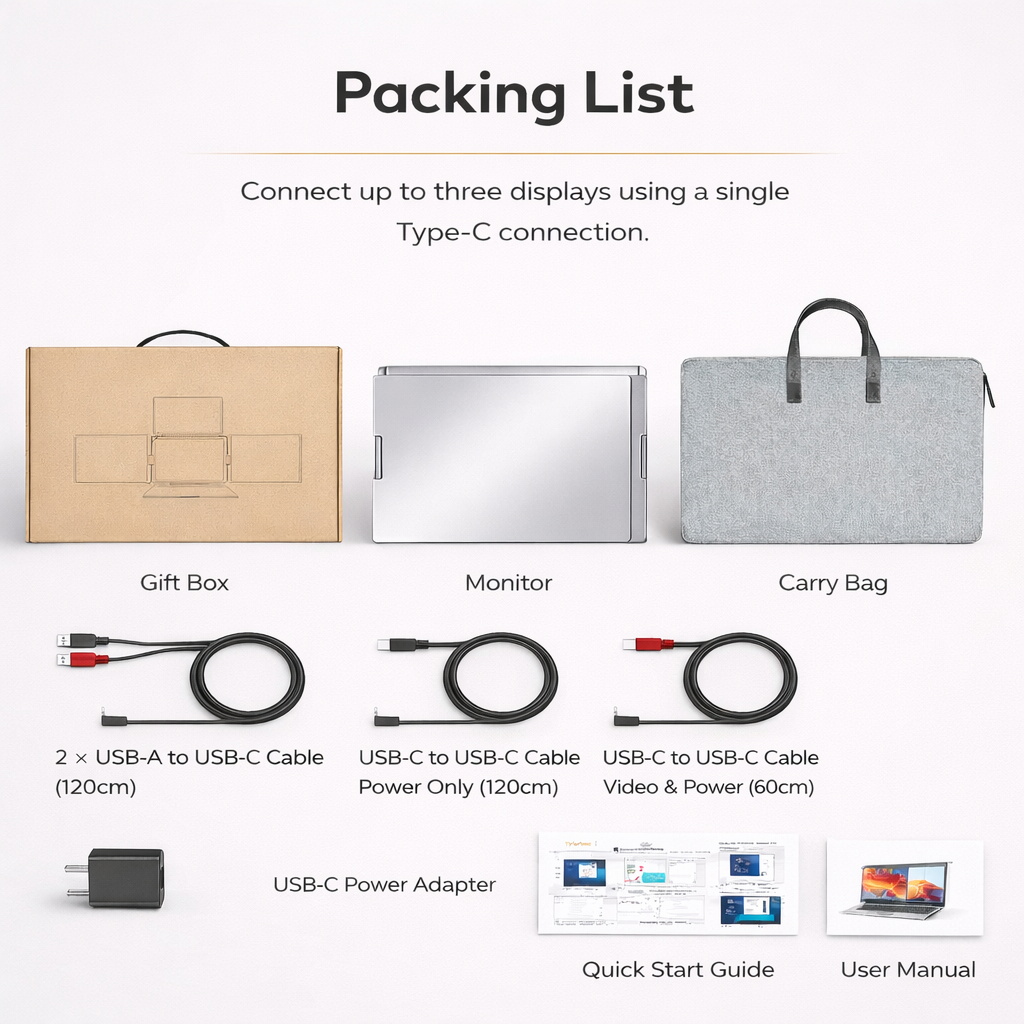 TriVista™ Triple Portable Display