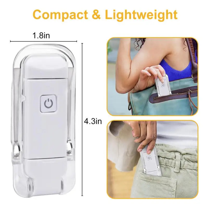 LumaClip™ – USB Rechargeable LED Book Light with Eye Protection & Portable Clip Design