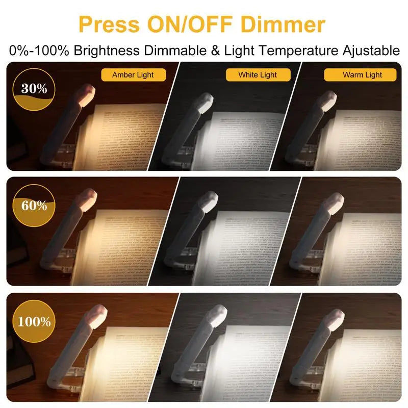 LumaClip™ – USB Rechargeable LED Book Light with Eye Protection & Portable Clip Design