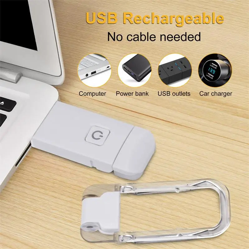 LumaClip™ – USB Rechargeable LED Book Light with Eye Protection & Portable Clip Design