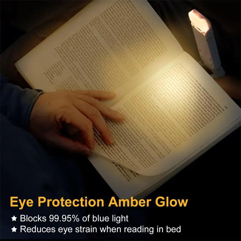 LumaClip™ – USB Rechargeable LED Book Light with Eye Protection & Portable Clip Design