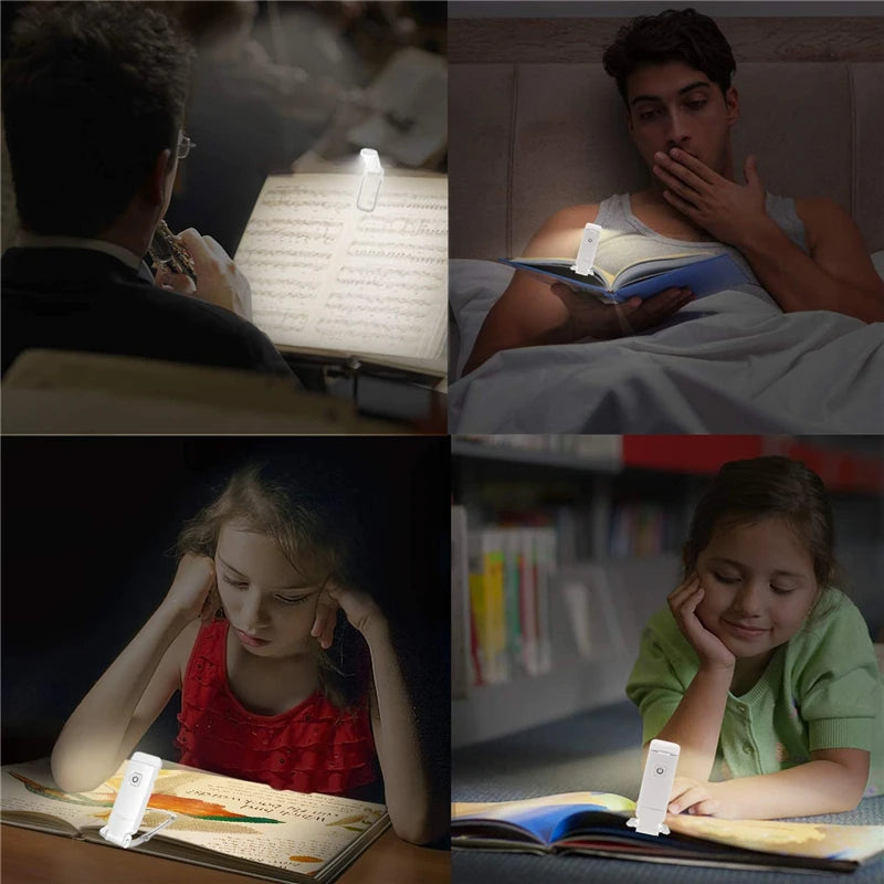 LumaClip™ – USB Rechargeable LED Book Light with Eye Protection & Portable Clip Design