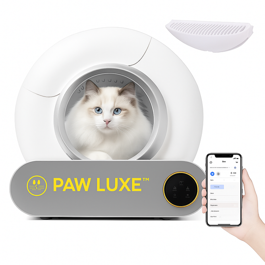 PawLuxe™ MaxClean 65L Automatic Self-Cleaning Litter Box – App-Controlled, Fully Enclosed, Multi-Cat Ready