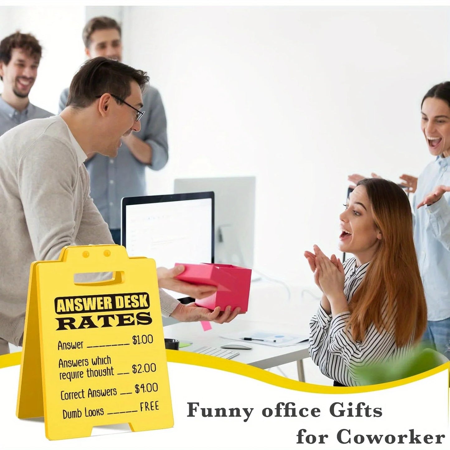 DeskRate™ Funny Answer Rate Desk Sign