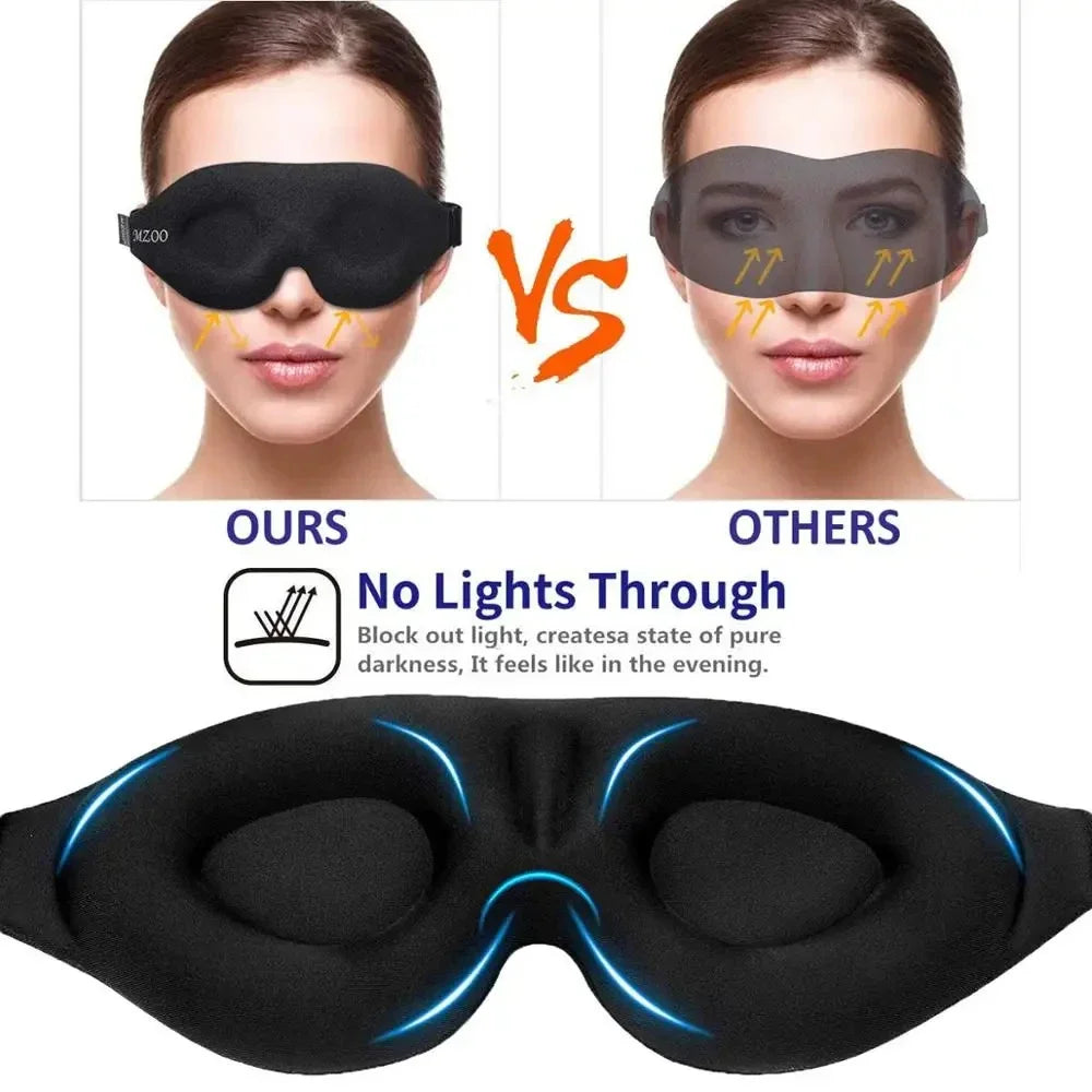 SleepEase™ 3D Contour Sleep Mask – No Pressure, Total Darkness, Ultra-Soft Fit