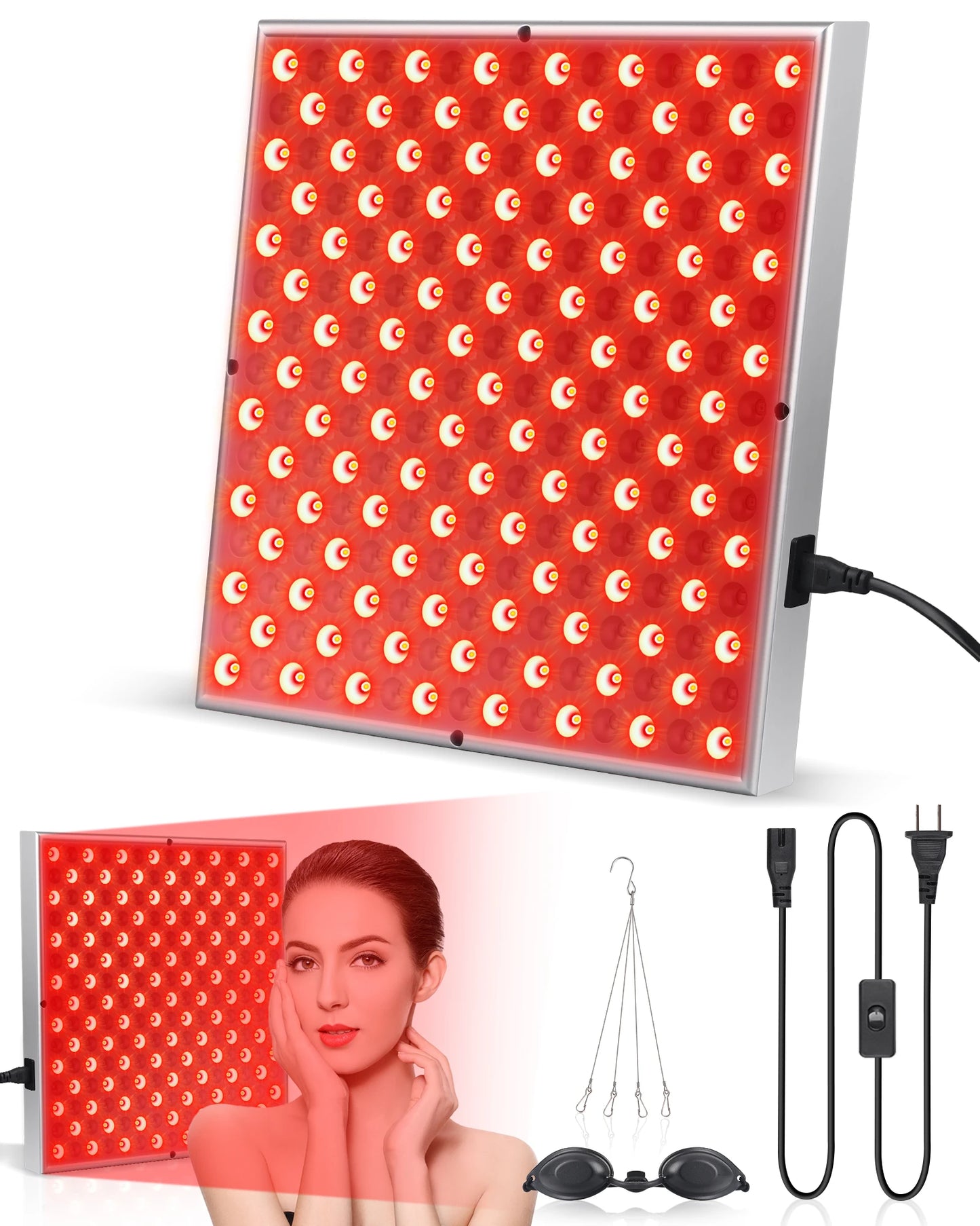 SkinFyx™ LED Red Light Therapy Panel – 225 LEDs for Anti-Aging, Skin Care & Pain Relief