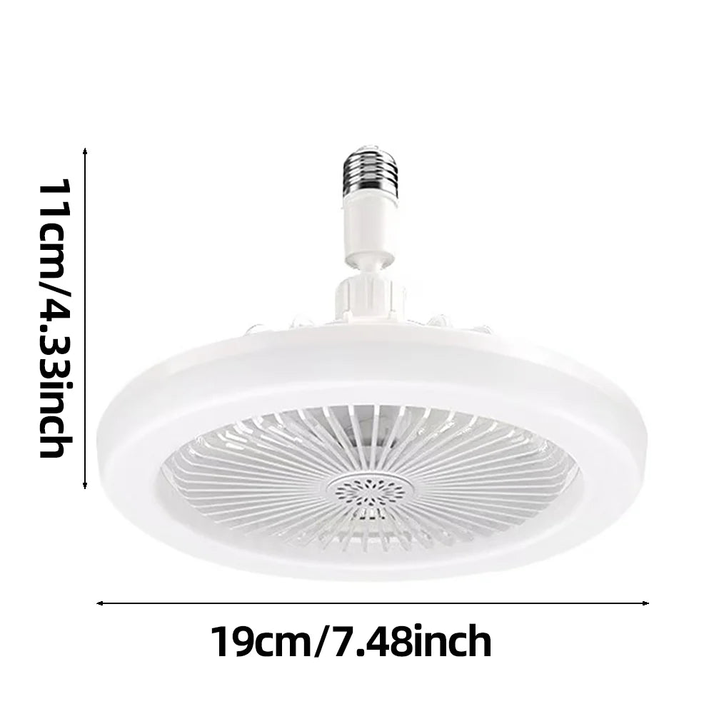 Rotatable 3-in-1 Ceiling Fan Light with Remote – E27 Base for Bedroom & Living Room