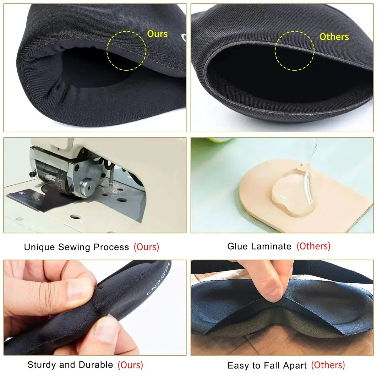 SleepEase™ 3D Contour Sleep Mask – No Pressure, Total Darkness, Ultra-Soft Fit