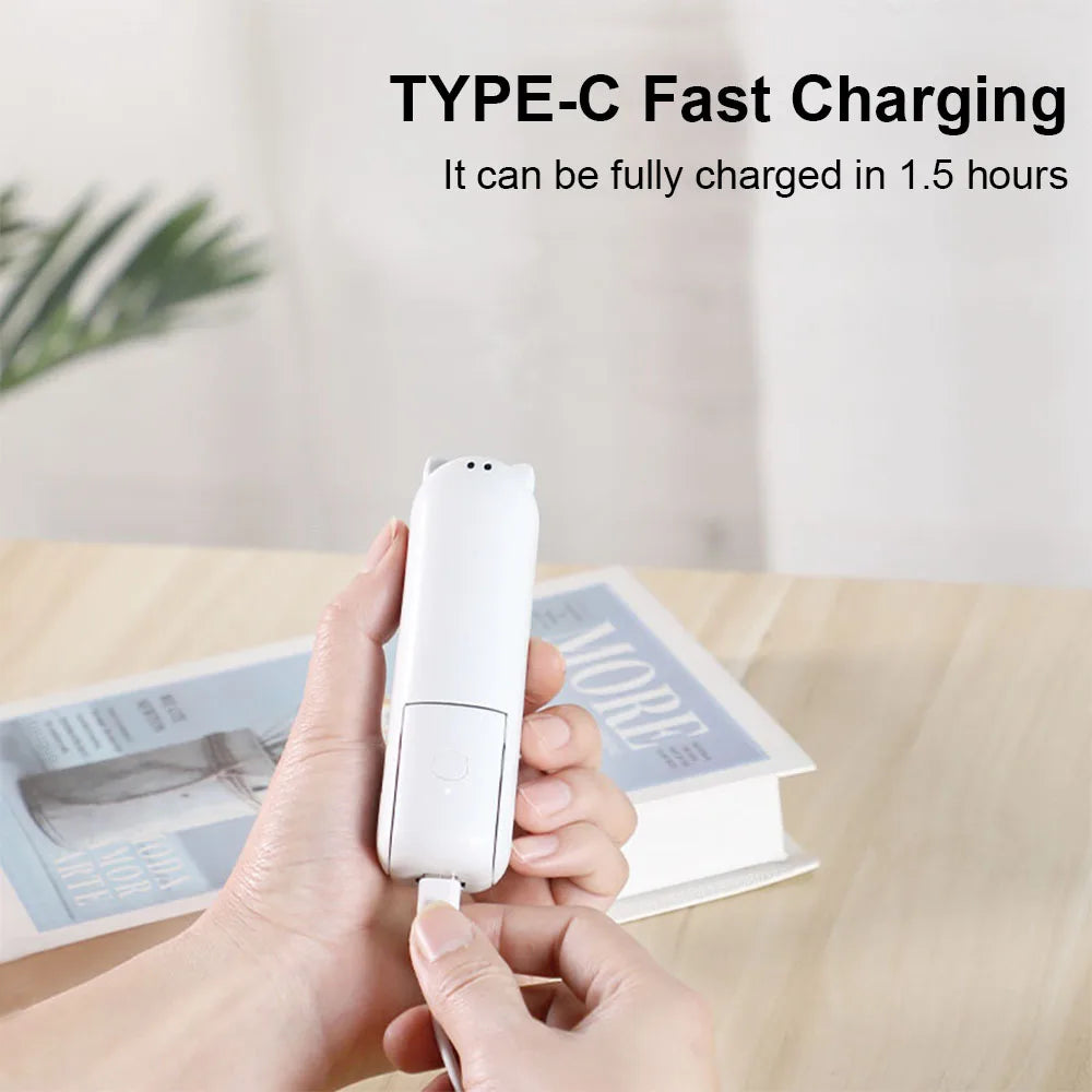 3-in-1 Portable USB Rechargeable Fan – 2000mAh, 3-Speed, Foldable Handheld & Desk Fan with Power Bank