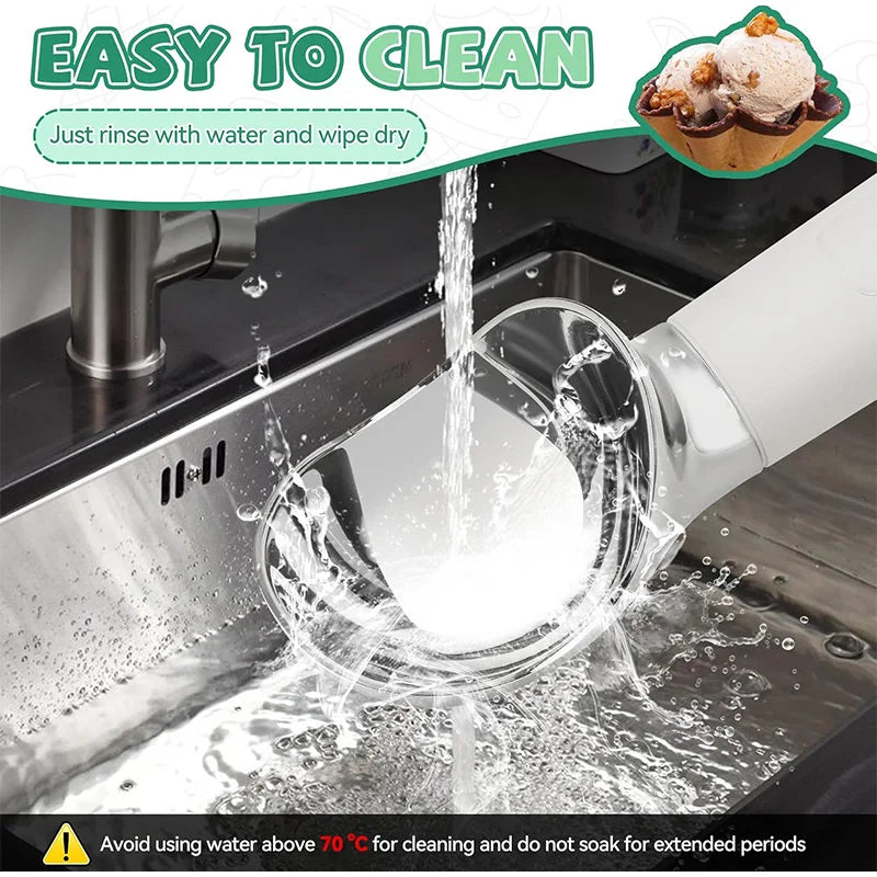 Rechargeable Heated Ice Cream Scoop Adjust Temperature Rapid Heating Preheat Yogurt Spoon Home Kitchen Multifunctional Gadgets
