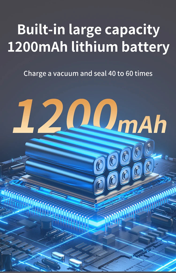 FreshZip™ Portable Vacuum Sealer – USB Rechargeable | Dry & Moist Food Storage with Bags & Pump