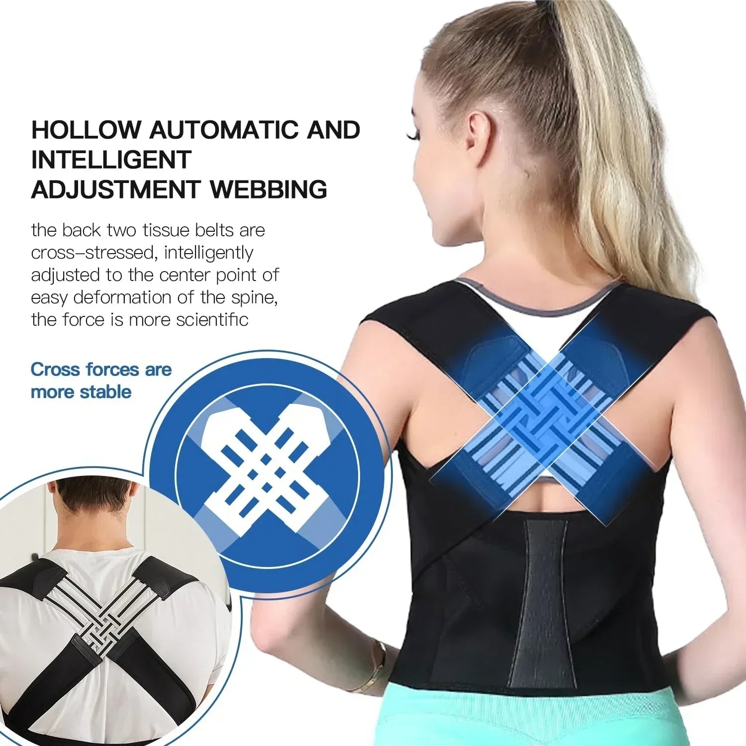 Ultimate Back Brace Posture Corrector - Adjustable Support for Pain Relief & Improved Posture for Men and Women