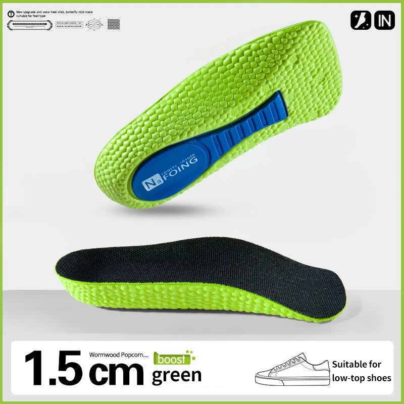 Height Boost Memory Foam Insoles | Arch Support & Orthopedic Comfort