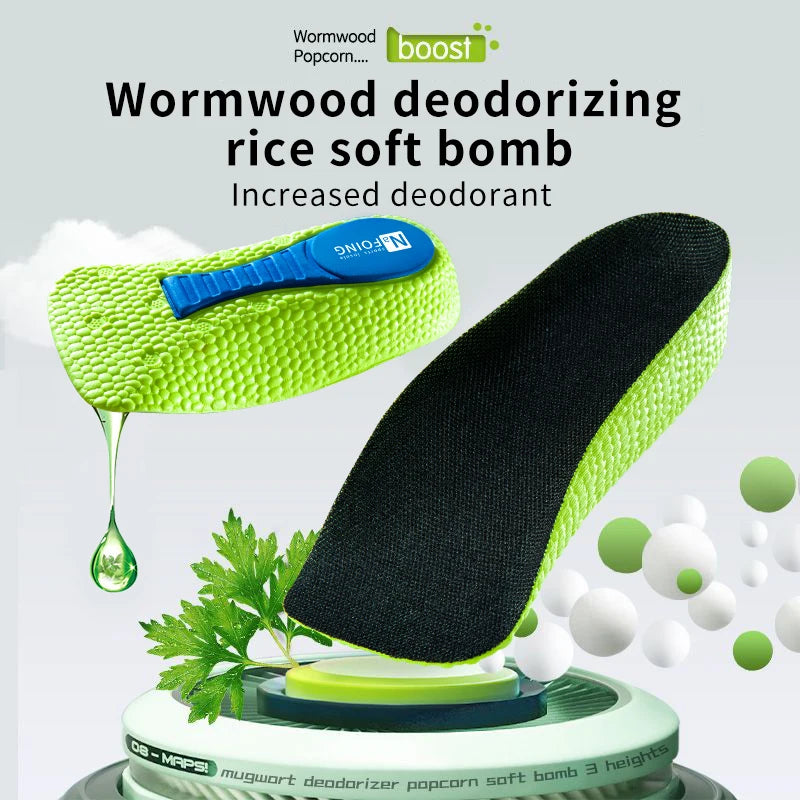 Height Boost Memory Foam Insoles | Arch Support & Orthopedic Comfort