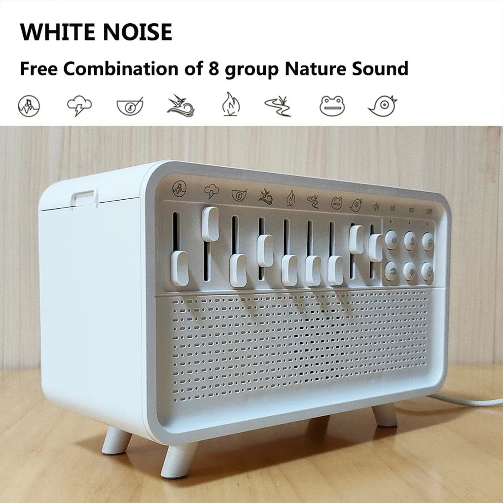 NEW 3 in 1 Bluetooth-Compatible Speaker White Noise Sleep Aid Night Light Humidifier All-In-One Machine Free 8 Goup Nature Sound