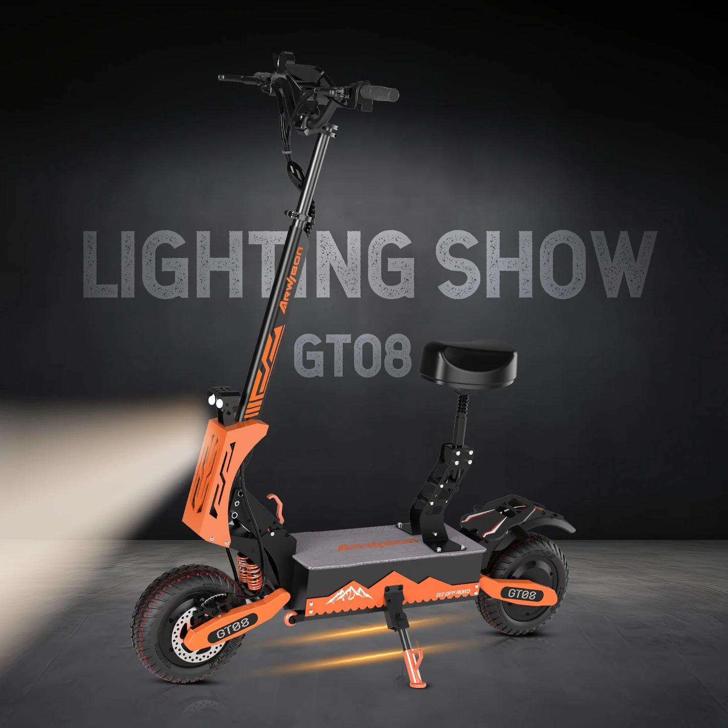 Arwibon™ 5600W Dual Motor Electric Scooter – 46 MPH, Off-Road, Foldable with Seat
