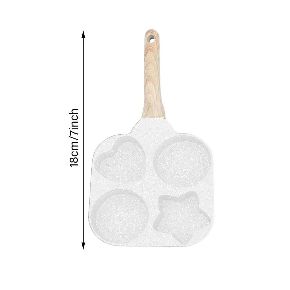 Versatile Non-Stick 4-Hole Frying Pan - Perfect for Omelets, Pancakes, Eggs, and Steaks!