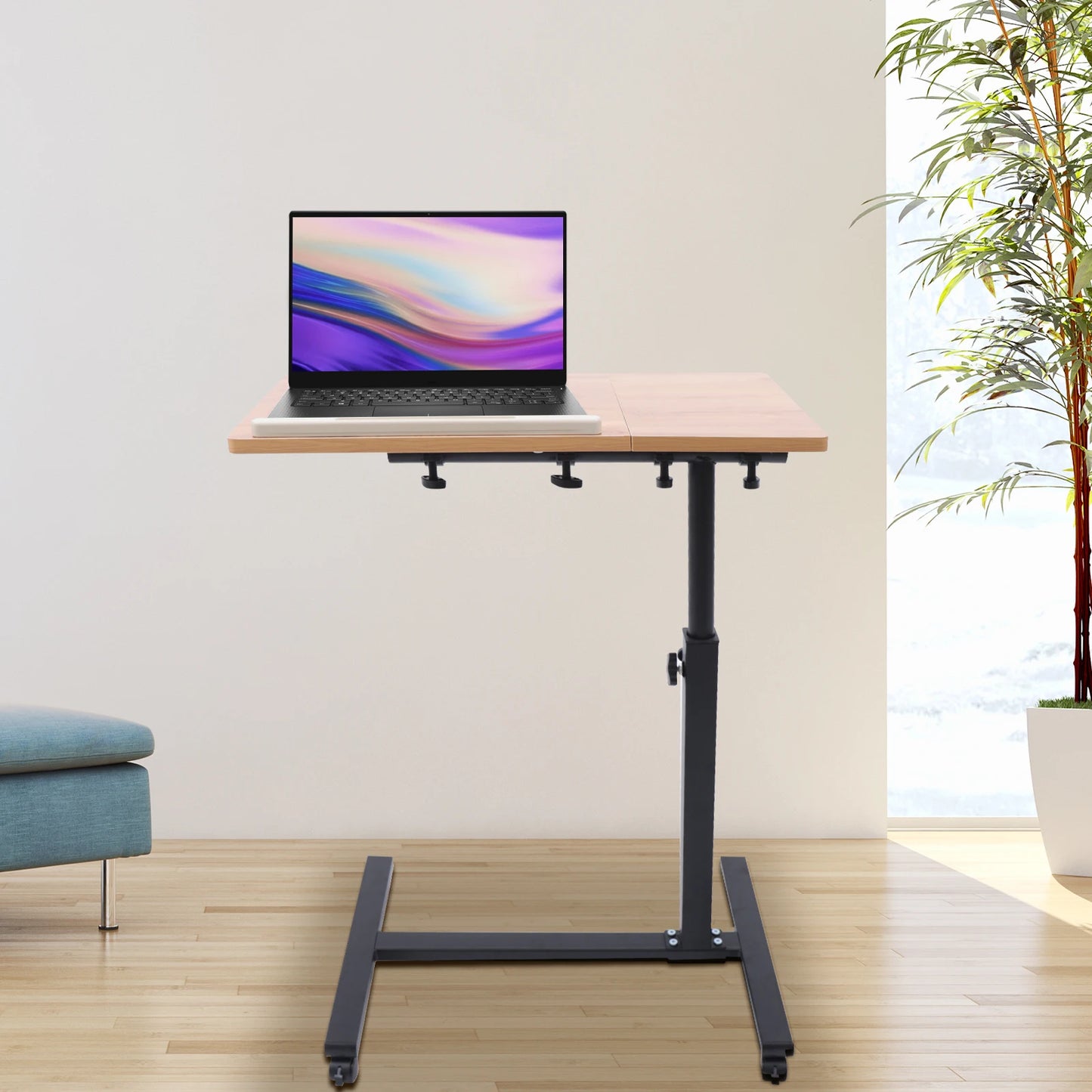 GlideDesk™ – Adjustable Rolling Laptop Desk | Mobile Workstation for Home & Office