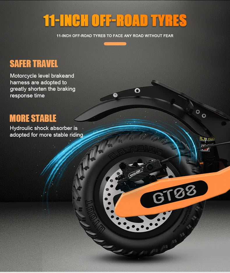 Arwibon™ 5600W Dual Motor Electric Scooter – 46 MPH, Off-Road, Foldable with Seat
